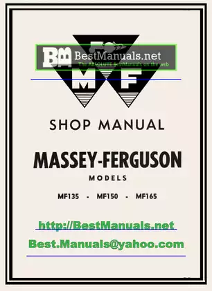 Massey-Ferguson MF135, MF150, MF165 Service Manual and Parts Guide