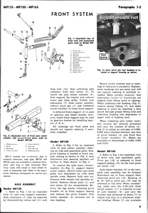 Massey-Ferguson MF135, MF150, MF165 Service Manual and Parts Guide Preview image 5