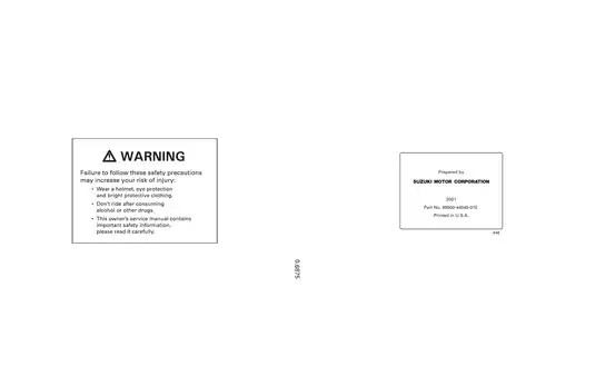 Suzuki LT-A500F Owner's Service Manual (2002-MODEL) Preview image 2