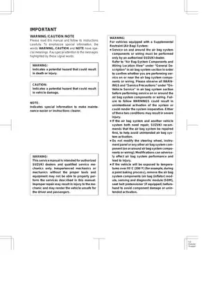 1997-2005 Suzuki Grand Vitara service manual Preview image 2