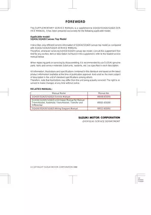 1997-2005 Suzuki Grand Vitara service manual Preview image 3