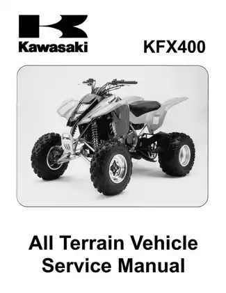 2003-2006 Kawasaki KFX400, KSF400 ATV service manual Preview image 1