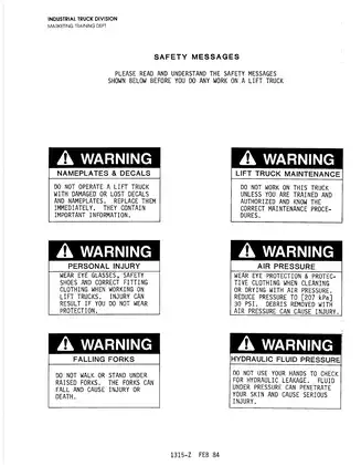 Comprehensive Planned Maintenance Procedures Manual for Clark Industrial Trucks Preview image 4