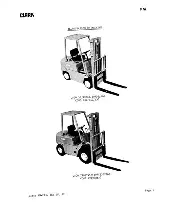 Clark C500 30-55 355 forklift manual Preview image 5