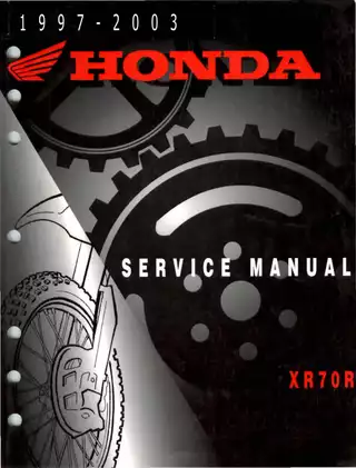 1997-2003 Honda XR70, XR70R service manual Preview image 1