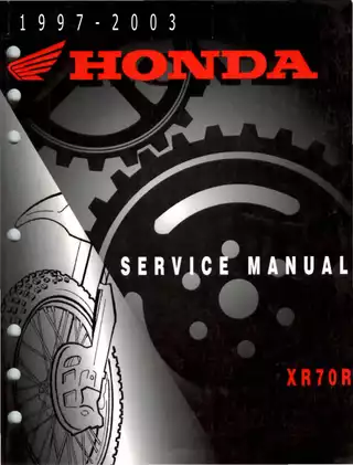 Honda XR70R Motorcycle Service Manual (1997-2000)