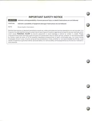Honda XR70R Motorcycle Service Manual (1997-2000) Preview image 2
