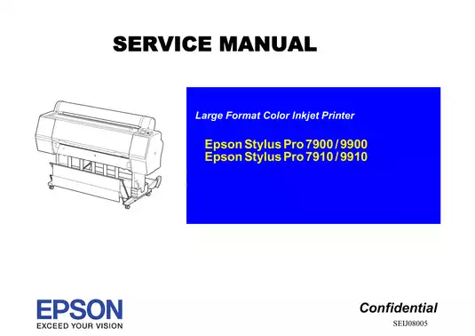 Epson Stylus Pro 7700, 7710, 7900, 7910, 9900, 9910 large format printer manual