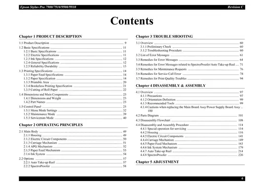 Epson Stylus Pro 7700, 7710, 7900, 7910, 9900, 9910 large format printer manual Preview image 5