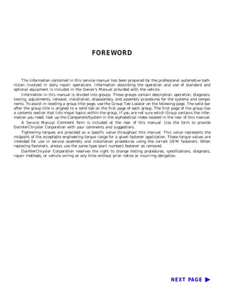 2004 Jeep Grand Cherokee Service Manual Preview image 4