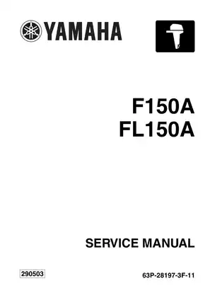Yamaha F150A, FL150A outboard motor service manual Preview image 1