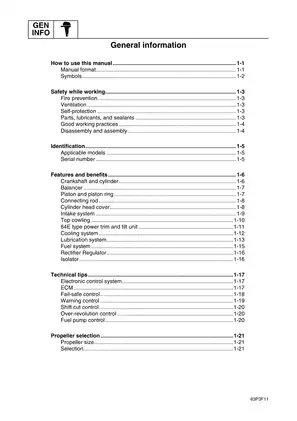 Yamaha F150A, FL150A outboard motor service manual Preview image 4