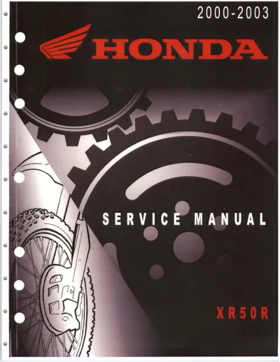 Preview: Honda XR50R 2000–2003 Service & Repair Manual (P/N 61GEL03)