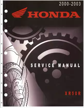 2000-2003 Honda XR50, XR50R repair manual Preview image 1