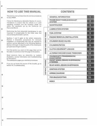 2000-2003 Honda XR50, XR50R repair manual Preview image 3