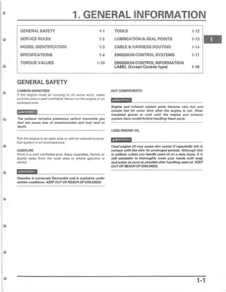 Comprehensive Service Manual for Honda XR50R (2000-2003) Preview image 5