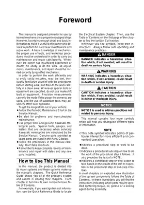 Kawasaki KX450F Motorcycle Service Manual - Complete Repair Guide Preview image 5