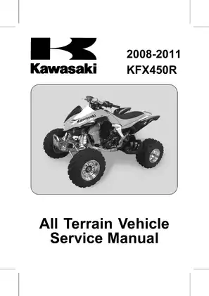2008-2011 Kawasaki KFX450R, KFX450 ATV service manual Preview image 1