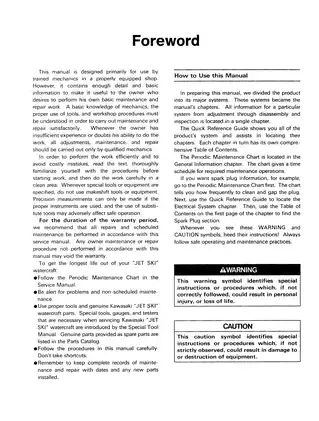 1996-2002 Kawasaki 1100ZXi Jet Ski service manual Preview image 5