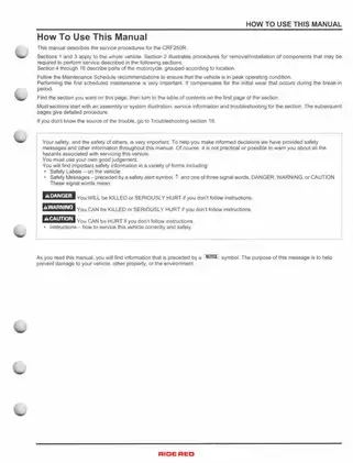 Honda CRF250R Service Manual (2010-2011) - Complete Maintenance & Repair Guide Preview image 3