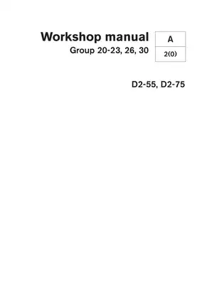 Volvo Penta D2-55, D2-75 marine engine workshop manual Preview image 1