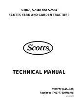 Scotts S2048 / S2348 / S2554 Technical Manual for Yard and Garden Tractors (P/N TM1777) – preview page 1