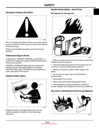 John Deere L100 Series Lawn Tractors Technical Manual (TM2026) Preview image 3