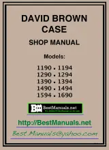 CASE David Brown 1190, 1194, 1290, 1294, 1390, 1394, 1490, 1494, 1594, 1690 Tractor Shop Manual (P/N 87500293) – preview page 1