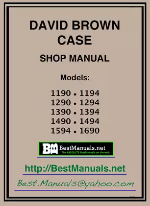 David Brown 1390, 1394, 1490, 1494 tractor shop manual