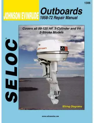 1958-1972 Johnson Evinrude 50 hp -125 hp outboard motor repair manual