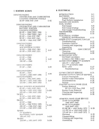 1958-1972 Johnson Evinrude 50 hp -125 hp outboard motor repair manual Preview image 5