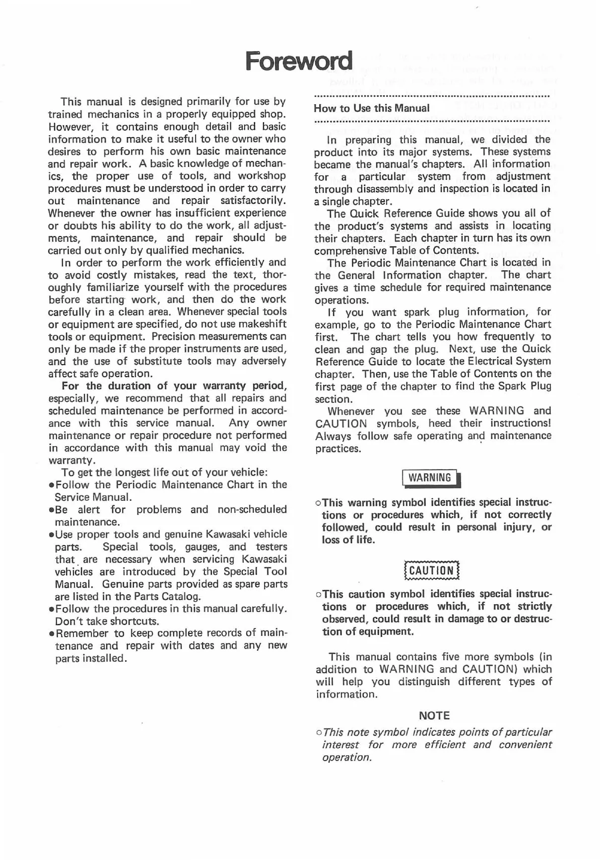 Kawasaki KLF 300 All Terrain Vehicle Service Manual Preview image 4
