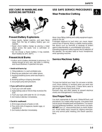 John Deere GT242, GT262, GT275 lawn tractor technical manual Preview image 5