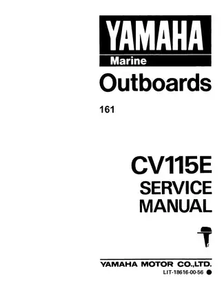 Yamaha CV115E Outboard Motor Service Manual - Comprehensive Guide for Maintenance and Repair