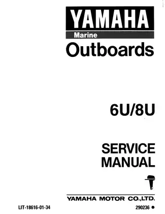 Yamaha F6-F8 Outboard Motor Service Manual