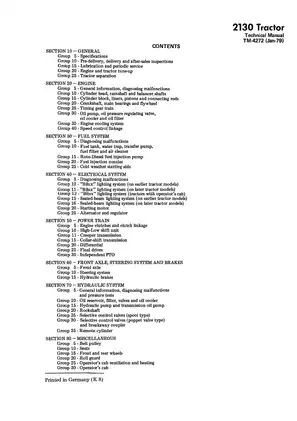 John Deere 2130 Tractor Technical Manual (TM-4272) Preview image 3