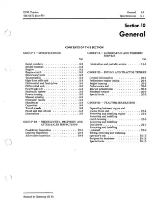 John Deere 2130 Tractor Technical Manual (TM-4272) Preview image 5