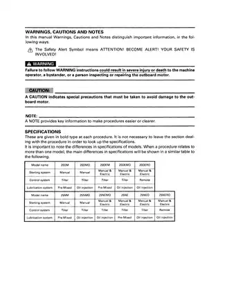 Yamaha Outboard Motor Service Manual for 20-25 HP Models (1996 Edition) Preview image 5