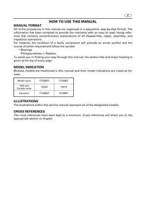 Yamaha F25/T25 Outboard Motor Supplementary Service Manual Preview image 3