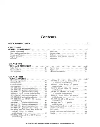 1973-1990 48-235HP Johnson/Evinrude Shop Manual Preview image 2