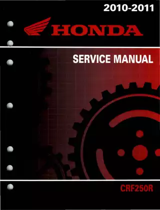 Honda CRF250R 2010-2011 Service Manual - Comprehensive Repair Guide