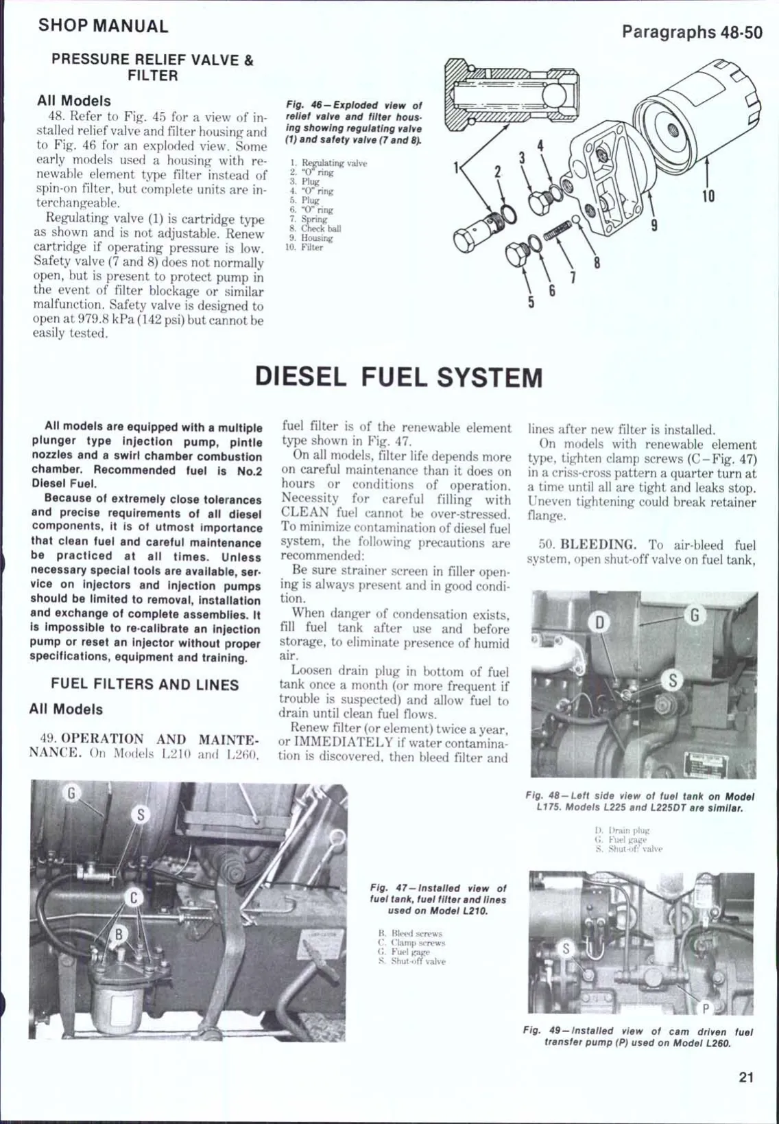 1970-1976 Kubota L175, L210, L225, L225dt, L260 tractor manual