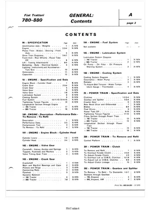 Comprehensive Fiat Trattori 780 - 880 DT Workshop Manual Preview image 4