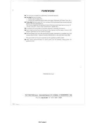 Fiat Trattori 580-680 Service Manual - Comprehensive Guide for Operators and Mechanics Preview image 2