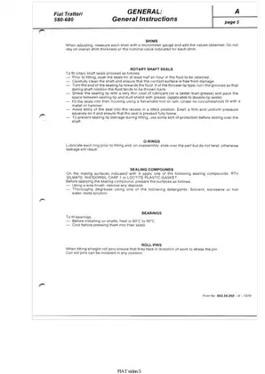 Fiat Trattori 580-680 Service Manual - Comprehensive Guide for Operators and Mechanics Preview image 5