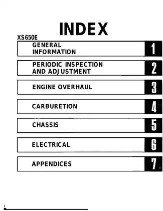 1974-1980 Yamaha XS650 service manual Preview image 1