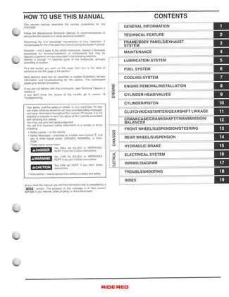 Comprehensive Honda CRF250R Service Manual (2004-2009) Preview image 3