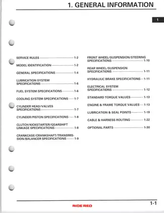 Comprehensive Honda CRF250R Service Manual (2004-2009) Preview image 5