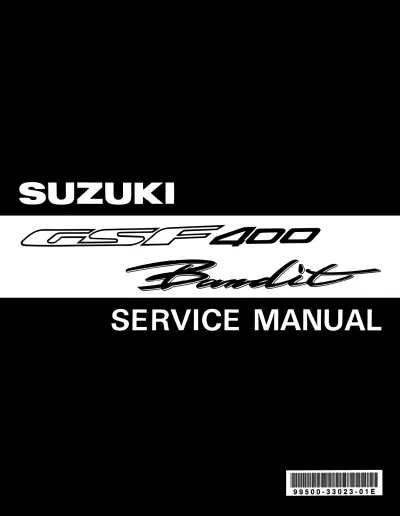Preview: Suzuki GSF400 Bandit 1991–1997 OEM Service Manual (P/N 99500-33023-01E)