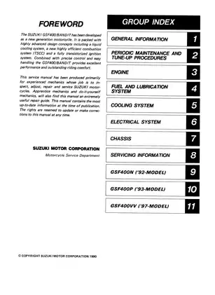 Suzuki GSF400 Bandit Service Manual - Comprehensive Maintenance Guide Preview image 2